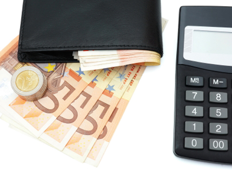 Billetes y calculadora