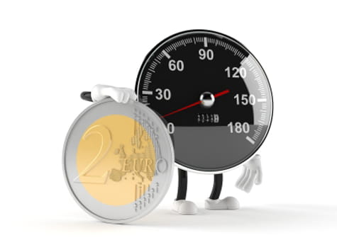 Reloj y moneda de dos euros